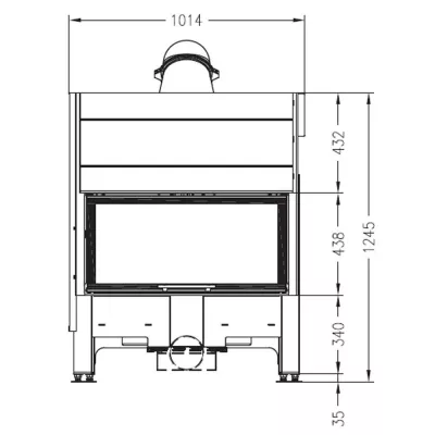 Каминная топка PALAZZETTI Sunny Fire 88 Front - недорого