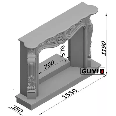 Каминная облицовка GLIVI ЛУИ (распродажа)