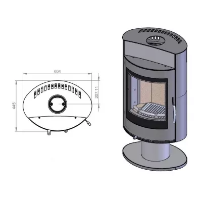 EMBER Отопительная печь Миляна SKI 400 DV