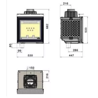 Каминная топка CHAZELLES HP 530 L