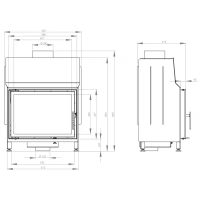 Каминная топка Hitze STMA54X39S