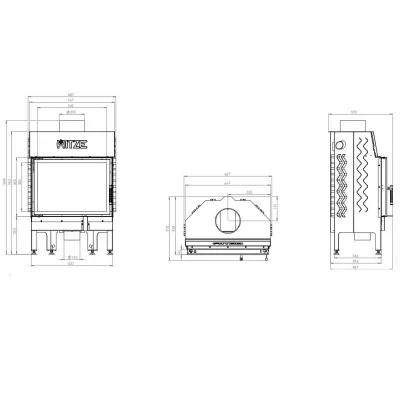 Каминная топка Hitze AL11SH D decor