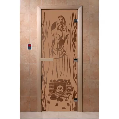 - SAUNARU Дверь BASE бронза мат с рисуноком 180х80 картинка