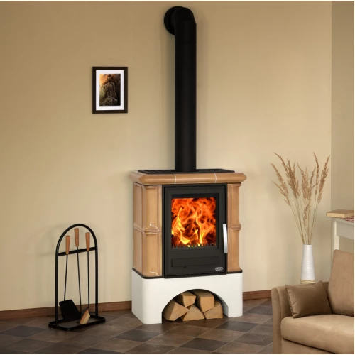 ABX Печь ABX Bavaria K кафельная, белый цоколь, с ТО 6.9кВт