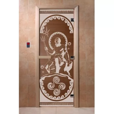 - SAUNARU Дверь BASE бронза c рисунком 180х80 картинка