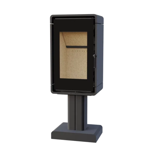 АСТОВ Печь-камин КУБ ПК 4581 (в металле на ноге/низкой ноге/дровнике)