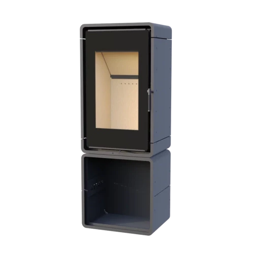 АСТОВ Печь-камин КУБ ПК 4581 (в металле на ноге/низкой ноге/дровнике)