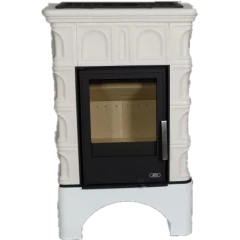 ABX Печь ABX Britania KPI кафельная, белый цоколь