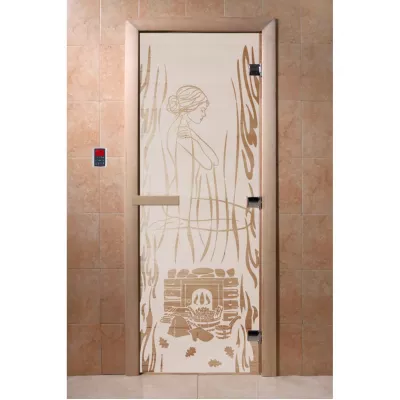 - SAUNARU Дверь BASE сатин с рисунком 200х80 картинка