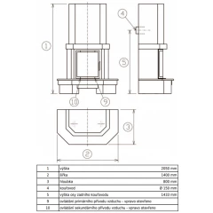 ABX Камин ABX Derby Supra, балка, цоколь песчаник