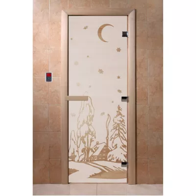 - SAUNARU Дверь BASE сатин с рисунком 170x70 картинка