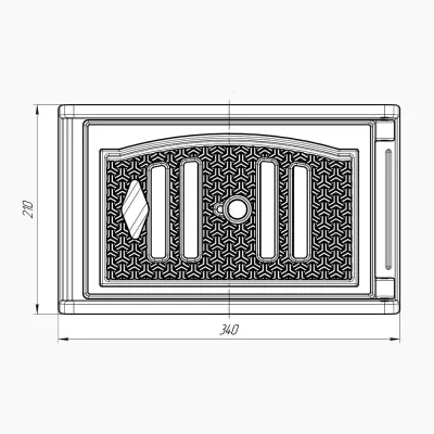 Дверца чугунная поддувальная «Арктика»