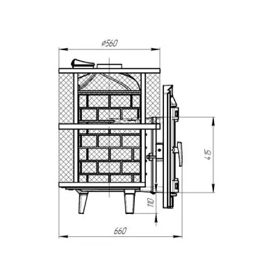Банная печь «Атмосфера L КТТ» сетка нержавейка до 24 м³