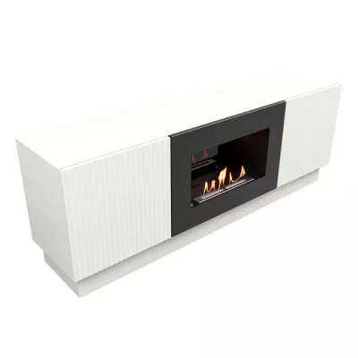 купить Тумба с биокамином Firelight BFP/P-1400L белая