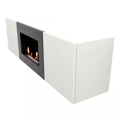 купить Тумба с биокамином Firelight BFP/P-1400L белая