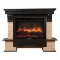 Портал Firelight Forte 30S камень бежевый, шпон венге
