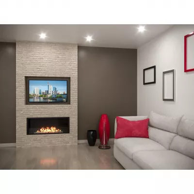 Портал Firelight Porto 42/40/36 камень черный шпон венге