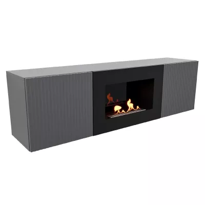 купить Тумба с биокамином Firelight BFP/P-1400L графит