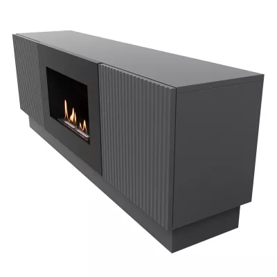 купить Тумба с биокамином Firelight BFP/P-1400L графит