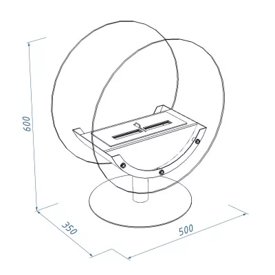 купить Биокамин Royal Thermo RTBFP-F500L Lens