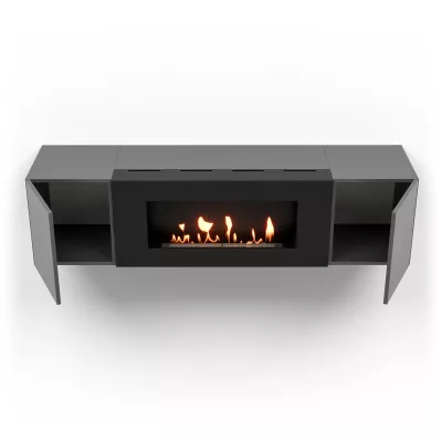 Тумба с биокамином Firelight BFP-P1600 графит