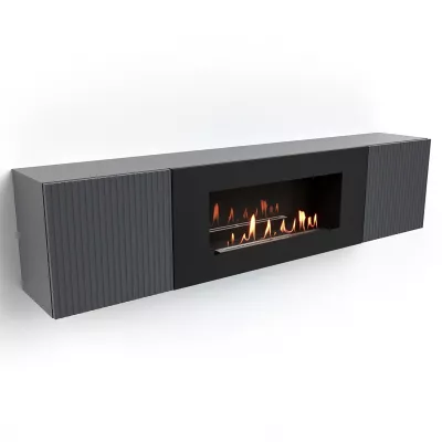 купить Тумба с биокамином Firelight BFP-P1700L графит