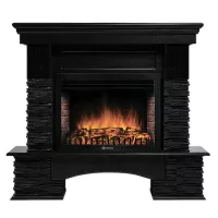 Портал Firelight Pietra Nuovo 30 камень сланец чёрный, шпон венге
