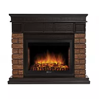 Портал Firelight Bricks Wood 25 камень темный, шпон венге
