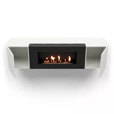 Тумба с биокамином Firelight BFP-P1600 белая