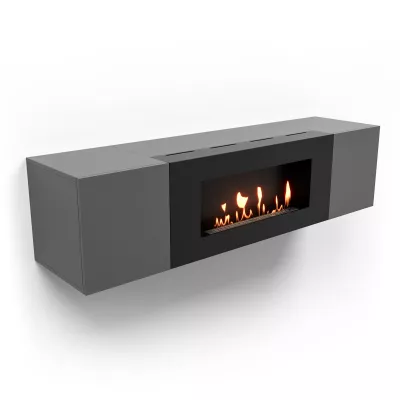 купить Тумба с биокамином Firelight BFP-P1600 графит