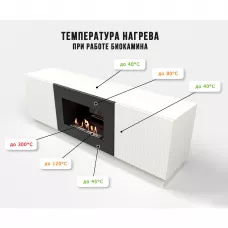 Тумба с биокамином Firelight BFP/P-1400L белая