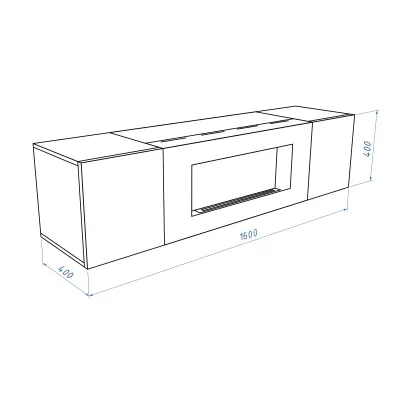 купить Тумба с биокамином Firelight BFP-P1600 белая