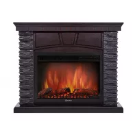 Портал Firelight Porto 25U (угловой) камень черный, шпон венге
