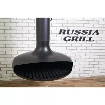 Russia grill Центральный подвесной камин на дровах с поворотной топкой на 360 градусов. Модель LOFT - 33. фото