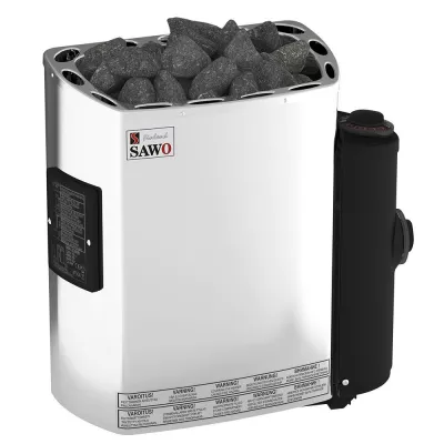 SAWO Электрическая печь SAWO MINI MN-23NB-Z (2,3 кВт, встроенный пульт, внутри оцинковка, снаружи нержавейка) фото