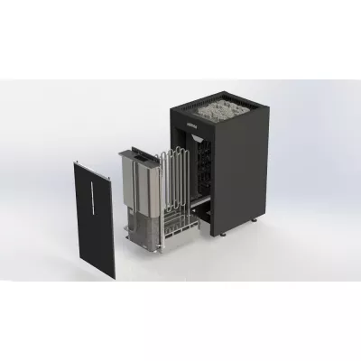 цена HARVIA Электрическая печь Virta HL700400SA HL70SA black, с парогенератором (автомат), 6.8 кВт (без пульта управления в комплекте)