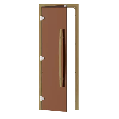 SAWO SAWO Дверь 7/19, бронза, левая, без порога, кедр, изогнутая ручка, 741-3SGD-L фото