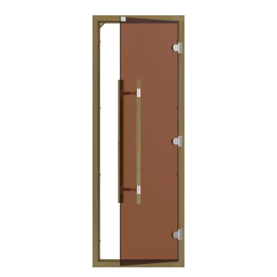 SAWO SAWO Дверь 7/19, бронза с порогом, кедр, прямая ручка с металлической вставкой, 741-4SGD фото