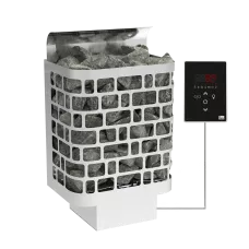 SAWO Электрическая печь Krios настенная, 4,5 кВт, нерж. сталь, артикул KRI-45Ni2-P, выносной пульт (встроенный блок мощности, пульт покупается отдельно)