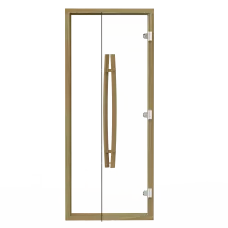 SAWO Дверь 7/19, прозрачная, кедр, изогнутая ручка, 741-4SCD-1