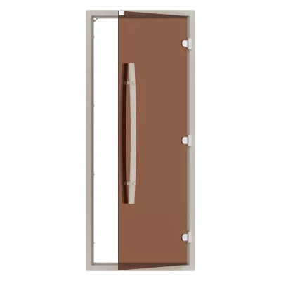 SAWO Дверь 8/19, бронза с порогом, осина, изогнутая ручка, 742-4SGA как сделать