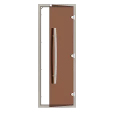 SAWO Дверь 7/19, бронза с порогом, осина, изогнутая ручка, 741-4SGA