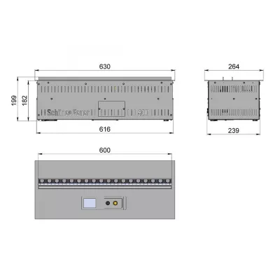 Электрический очаг Schones Feuer 3D FireLine 600 Pro со стальной крышкой