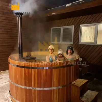 Сибирский завод Японская баня Офуро и Фурако на 5-6 человек круглая со встроенной печью как сделать