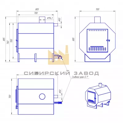 фото Печь наружная многогранная увеличенная