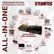 Steamtec TOLO MOMENT 150 - 15 кВт парогенераторы для хамама и турецкой бани / Серия PLATINUM со встроенной музыкой, пультом на 9-ти языках и возможностью монтажа без термодатчиков