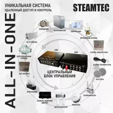 Steamtec TOLO MOMENT 225 - 22,5 кВт парогенераторы для хамама и турецкой бани / Серия PLATINUM со встроенной музыкой, пультом на 9-ти языках и возможностью монтажа без термодатчиков