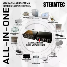 Steamtec TOLO MOMENT 240 - 24 кВт парогенераторы для хамама и турецкой бани / Серия PLATINUM со встроенной музыкой, пультом на 9-ти языках и возможностью монтажа без термодатчиков