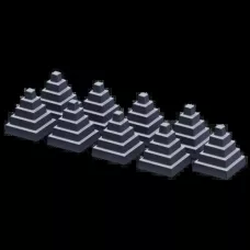 Комплект чугунных пирамид (9 шт.)