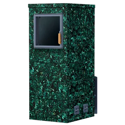 Чугунная печь для бани Комплект Гром 40 (П2) Русский пар 1580/40 Пироксенит